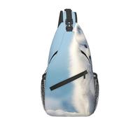 White Fox In The Snow Borsello Tracolla Unisex Zaino Monospalla Regolabile Borsa Tracolla Per Donna Hiking Corsa