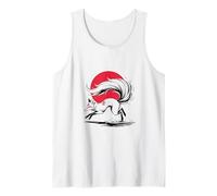 White Fox Japanese Kitsune Sunset Giappone Ragazzi Ragazze Bambini Canotta
