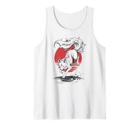 White Fox Japanese Kitsune Sunset Giappone Ragazzi Ragazze Bambini Canotta