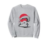 White Fox Japanese Kitsune Sunset Giappone Ragazzi Ragazze Bambini Felpa