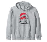 White Fox Japanese Kitsune Sunset Giappone Ragazzi Ragazze Bambini Felpa con Cappuccio