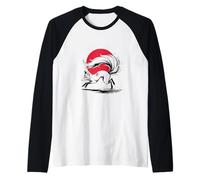 White Fox Japanese Kitsune Sunset Giappone Ragazzi Ragazze Bambini Maglia con Maniche Raglan