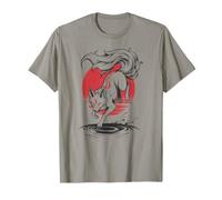 White Fox Japanese Kitsune Sunset Giappone Ragazzi Ragazze Bambini Maglietta