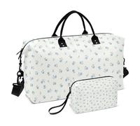White Fresh Cute Little Flower Borsa da viaggio Borsa da viaggio Borsa da viaggio Borsa da palestra Sport Carry con borsa da toilette per trekking multifunzionale, Fiore bianco fresco carino, 1 size