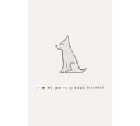 White German Shepherd Journal: White College Ruled 6 x 9 Notebook for Dog Lovers