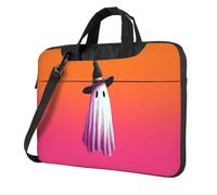 White Ghost Tiny Black Witch Hat Laptop Bag Laptop Case 15.6 Pollici Borse per Computer Imbottito Copertura Del Manicotto Per Donne Uomini