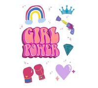 White girl power weekly planner with gratitude prompts and goal setting