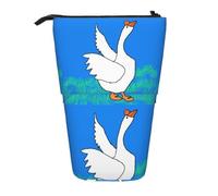 White Goose Spread its Wings - Astuccio espandibile per matite, in tessuto Oxford multi-design, altezza regolabile, trousse multiuso