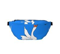 White Goose Spread Its Wings Crossbody Marsupio a tracolla. Grande capacità, impermeabile e antipolvere, cerniera sicura, adatta per viaggi e attività all'aperto., Come nella foto, Taglia unica, Zaino