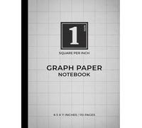 White Graph Paper Notebook | 1 Square Per Inch: Classic Grid Design | Clean White Cover | Ideal for American Academic Standards & Design Work | 110 Pages | 8.5 x 11 Inches