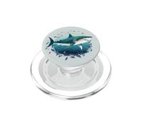 White Great Shark Open Ocean PopSockets PopGrip per MagSafe