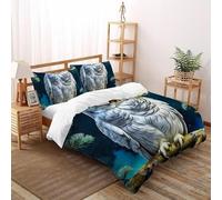 White gufo Set Di Biancheria Da Letto Artee Copripiumino 2 Pezzi Comfort in Morbida Microfibra Per Bambini, Con 2 Federe Double（200x200cm）