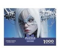 _white-haired_female_demon_with_silver_metl_ho_ce8376b2-392-406f-8beb-4b33327c194_1 1000 Pezzi Carta Ecologica Puzzle Fantasy Warrior Girl Antistress Gioco Creativo Puzzle Per Adulti E Bambini 52x38cm
