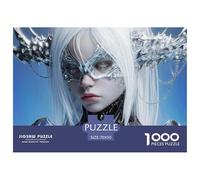 _white-haired_female_demon_with_silver_metl_ho_ce8376b2-392-406f-8beb-4b33327c194_1 1000 Pezzi Cartoncino Premium Puzzle Fantasy Warrior Girl Sfida Unica Gioco Creativo Puzzle Per Bambini 70x50cm/1000