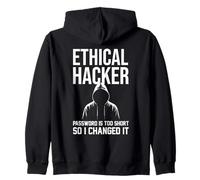 White Hat Ethical Hacker Password Troppo Breve Così Ho Cambiato Felpa con Cappuccio