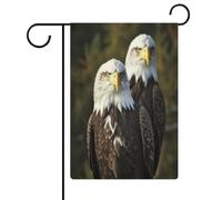 White Head Eagle Garden Flag House Lawn Welcome Sign Banner Double Face Piccole bandiere personalizzate per piscina, cortile, decorazione da parete per la casa, 32 x 47 cm
