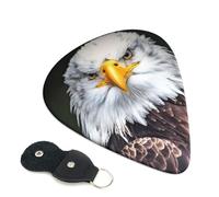 White Head Eagle Plettri per chitarra, 6 plettri per chitarra, stampati su entrambi i lati, per chitarra elettrica, basso, ukulele (0,46 mm, 0,71 mm, 0,96 mm)