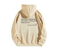 White Hoodie Felpa Per Due Persone Arcane Vestiti Casual Donna Fruit Dear Person Behind Me Leggera Con Zip Essentials Bicolore Tasca Porta Gatto Cotone Estiva Cropped Oversize Calda Estate Nera