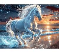 White Horse Rompicapo 1000 Pezzi Per Nonni E Nipoti Magical Cosmic Creatures Cartone Rigido Esercizio Mentale Per Serate in Famiglia Da Passatempo Con Poster Incluso 1000 PCS/75x50cm