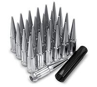 White Knight 3806XL-25AM - Set di 1 dado scanalato cromato M12 x 1,25 con punta scanalata extra, confezione da 25