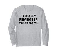 White Lie I Totally Remember Your Name Party Divertente Sarcastico Maglia a Manica