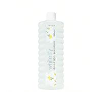White Lily Bubble Bath 1000 ml Versa 1-2 tappi sotto l'acqua corrente tiepida e osserva la formazione di nuvole di piacevoli bollicine.Il bagnoschiuma è formulato per idratare e nutrire, lasciando la 