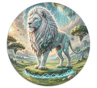 White Lion 1000 Pezzis Animal Puzzle Rotondo Classico Animali Di Tutto Il Mondo Per Regali Educativi Per Bambini Difficile E Impossibile Idea Regalo Per Lei O Lui 1000pcs (67.5x67.5cm)