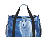 White Lion Majesty - Borsone da viaggio impermeabile, compatto, per sport, palestra e fine settimana, per uomini e donne