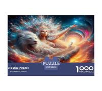 White Lion Queen Jigsaw Puzzle,1000 Pezzi Classici, Per Adulti E Bambini A Partire Da 12 Anni Giochi Rilassamento E Intelligence Perfetto Per Appassionati Di Esperti - Decorazione Della Casa 38x26cm/