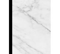 White Marble College Ruled Paperback Notebook - Large (8.5”x11” A4) | StoneForm Series for School, Work, or Journaling: Ideal for College Students, Professionals, and Writers