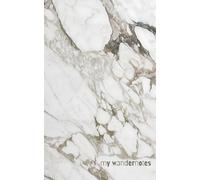 White Marble Notebook - 5x8 Inch, A5 Pocket Size, 53 Pages - Lined Cream Pages, Soft Glossy Cover - Aesthetic Marble Pattern
