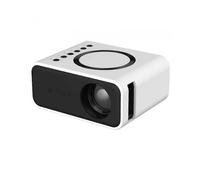 (White) Mini Projector YT300 LED 1080P Smart Home Theater USB Wire Wifi Wireless Sync Phone Game Beamer