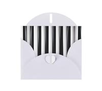 White MJHKXLJ - Biglietto di auguri perlato con stampa a righe bianche e nere, busta inclusa, perfetto per Natale, compleanni, San Valentino, matrimoni e molto altro ancora