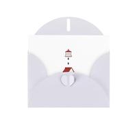 White MJHKXLJ - Biglietto di auguri perlato con stampa "Little house under the lightous", busta inclusa, perfetto per Natale, compleanni, San Valentino, matrimoni e molto altro ancora