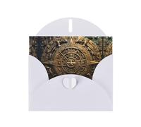 White MJHKXLJ Calendario Maya End of The World Stampe biglietto di auguri perlato - Busta inclusa - Perfetto per Natale, compleanni, San Valentino, matrimoni e molto altro ancora