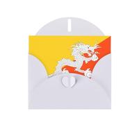 White MJHKXLJ Flag of the Kingdom of Bhutan Prints - Biglietto di auguri perlato con busta inclusa, perfetto per Natale, compleanni, San Valentino, matrimoni e molto altro ancora