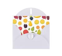 White MJHKXLJ Leonardo_Vision_XL_Fruit_Collection_2 stampe perlate biglietto di auguri - busta inclusa - perfetto per Natale, compleanni, San Valentino, matrimoni e altro ancora