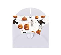 White MJHKXLJ Leonardo_Vision_XL_Halloween_3 Prints, biglietto di auguri perlato, busta inclusa, perfetto per Natale, compleanni, San Valentino, matrimoni e molto altro ancora