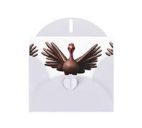 White MJHKXLJ Leonardo_Vision_XL_Turkey_with_wings_spread_3 stampe perlate biglietto di auguri - busta inclusa - perfetto per Natale, compleanni, San Valentino, matrimoni e altro ancora