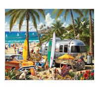 White Mountain Beach Adventure Puzzle 1000 pezzi Summer Jigsaw Puzzle per adulti