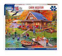 White Mountain Cabin Vacation Puzzle 1000 pezzi Vintage Autunno Puzzle per adulti e famiglie