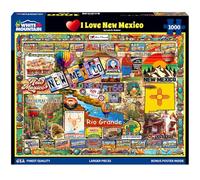 White Mountain I Love New Mexico Puzzle 1000 pezzi Vintage Puzzle per adulti e famiglie