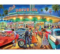White Mountain Puzzles American Drive-in - 1000 Piece Jigsaw Puzzle