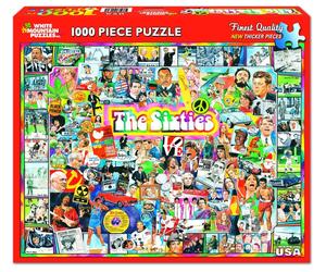 White Mountain Puzzles Sixties Collage Puzzle 1000 Pezzi 760mm x 610mm