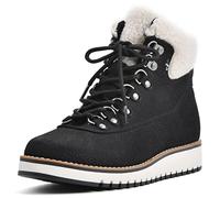 WHITE MOUNTAIN Shoes Cozy Women's Lace-up Hiker Bootie, Black/Fabric, 11 M