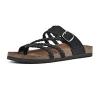 WHITE MOUNTAIN Shoes Hayleigh Women's Sandal, Black/Nubuck, 10 M