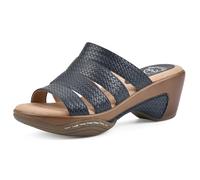 WHITE MOUNTAIN Valora, Sandali con Zeppa Donna, Tessuto Blu Navy, 38 EU