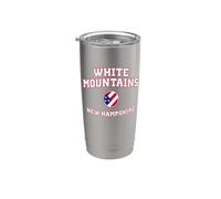 White Mountains New Hampshire (NH) Bicchiere termico in acciaio inox doppia parete