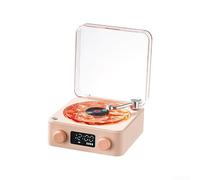 White Noise Machine, altoparlante portatile per aiutare il sonno, con 4 suoni naturali e luce respiratoria, stile retrò, per mini altoparlante per camera da letto e campeggio (rosa)