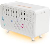 White Noise Machine Baby, 4 in 1 Bluetooth Soundbox con 8 rumori ambientali e timer, con diffusore di oli essenziali, rumore bianco per sonno, meditazione, yoga.